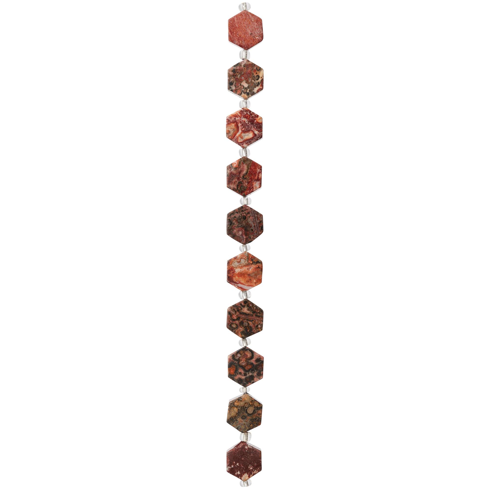 Leopard Jasper Hexagon Beads, 12mm by Bead Landing™